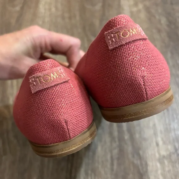 TOMS | EUC Women's Jutti Neat Flat Metallic Ballet Flats Canvas Loafers Shoes, 8 - Picture 10 of 10